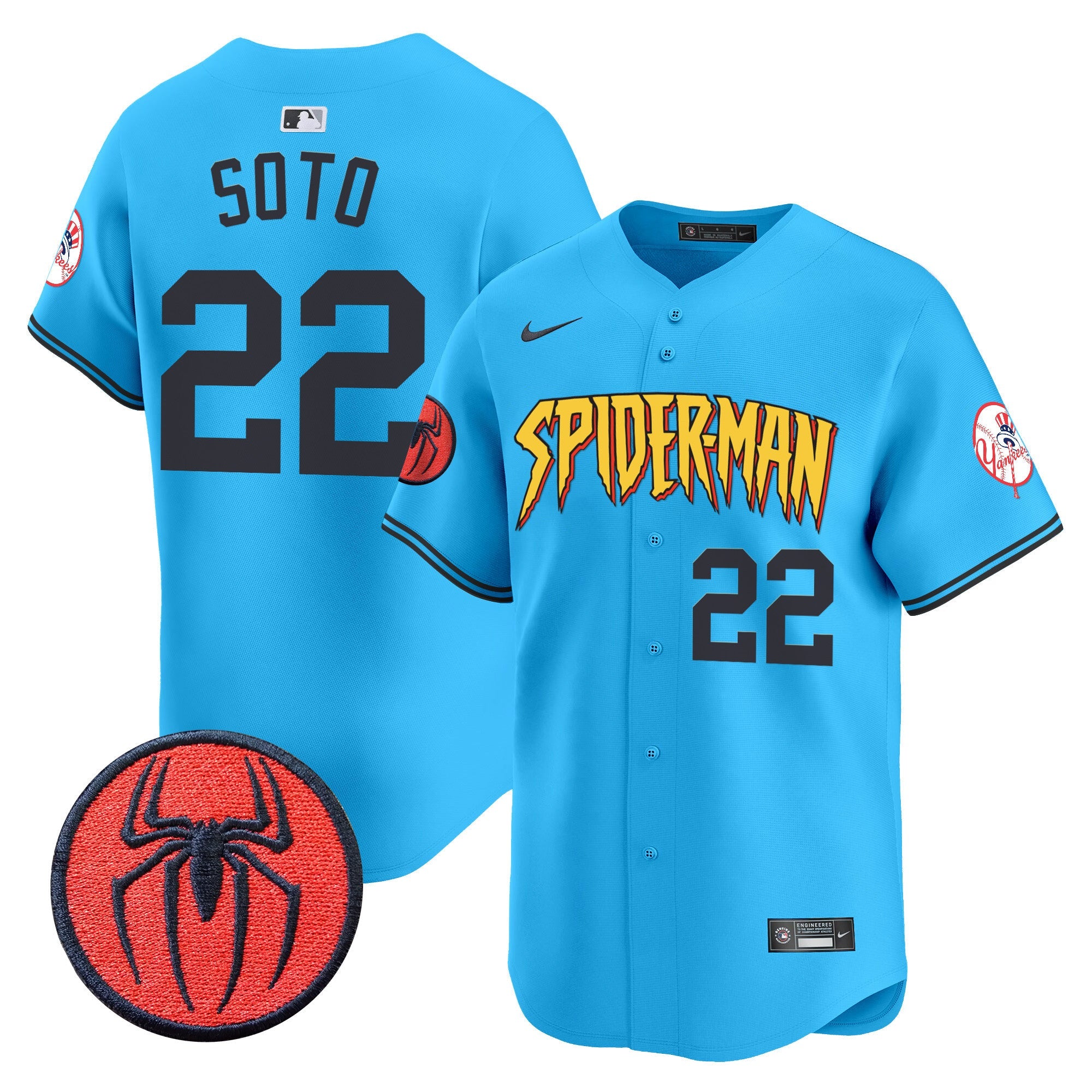 Men's New York Yankees Spider-Man Vapor Premier Limited Jersey - All Stitched