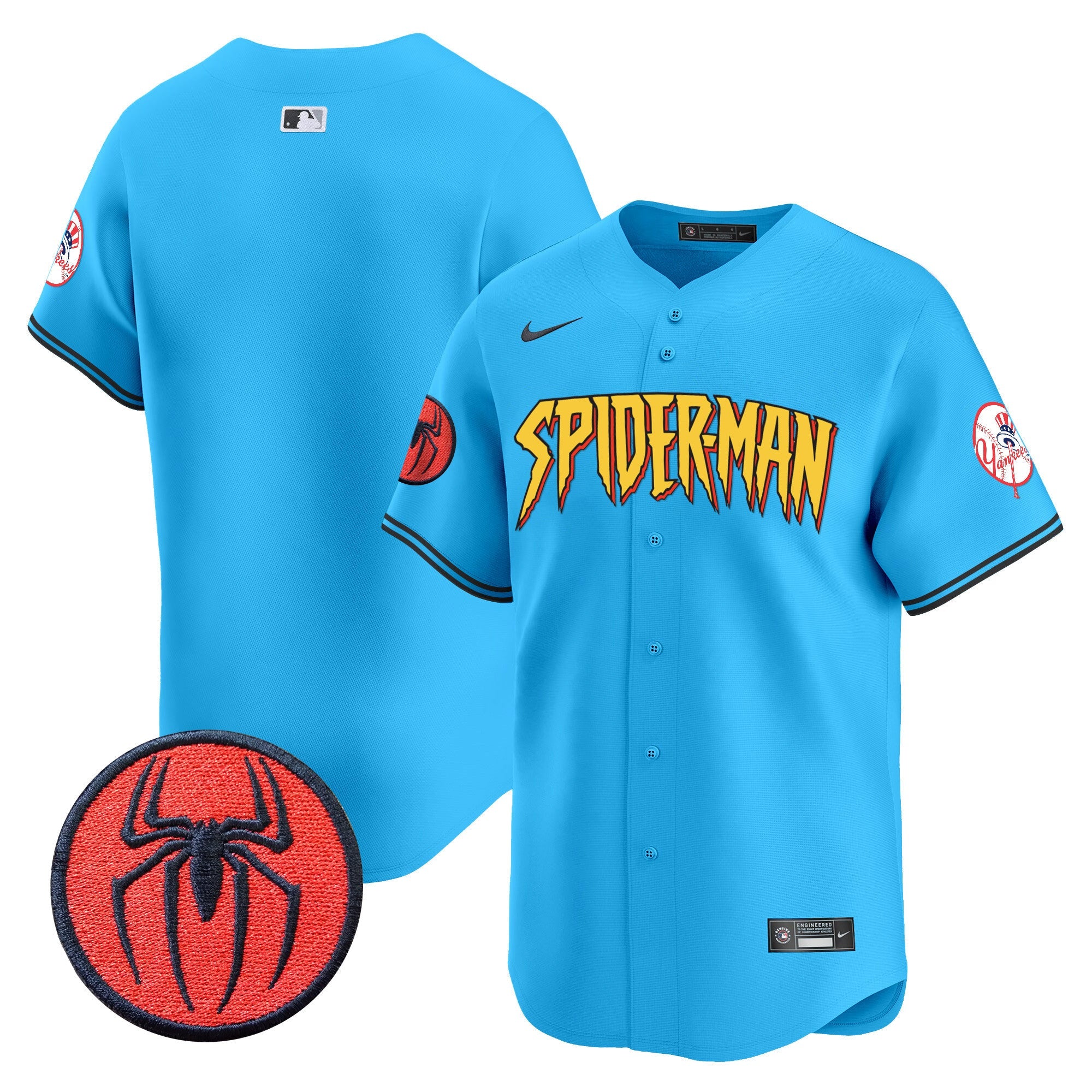 Men's New York Yankees Spider-Man Vapor Premier Limited Jersey - All Stitched