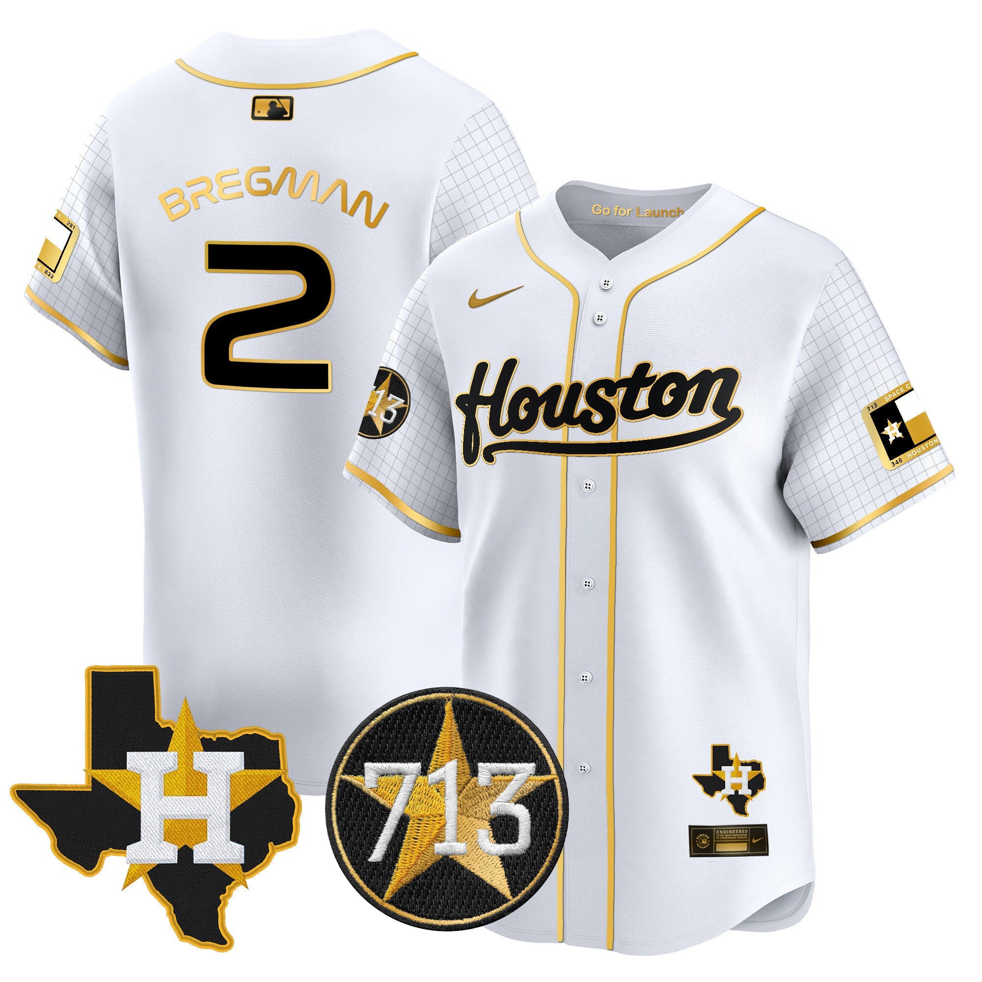 Men's Astros Space City 713 Patch Vapor Premier Limited Jersey - All Stitched