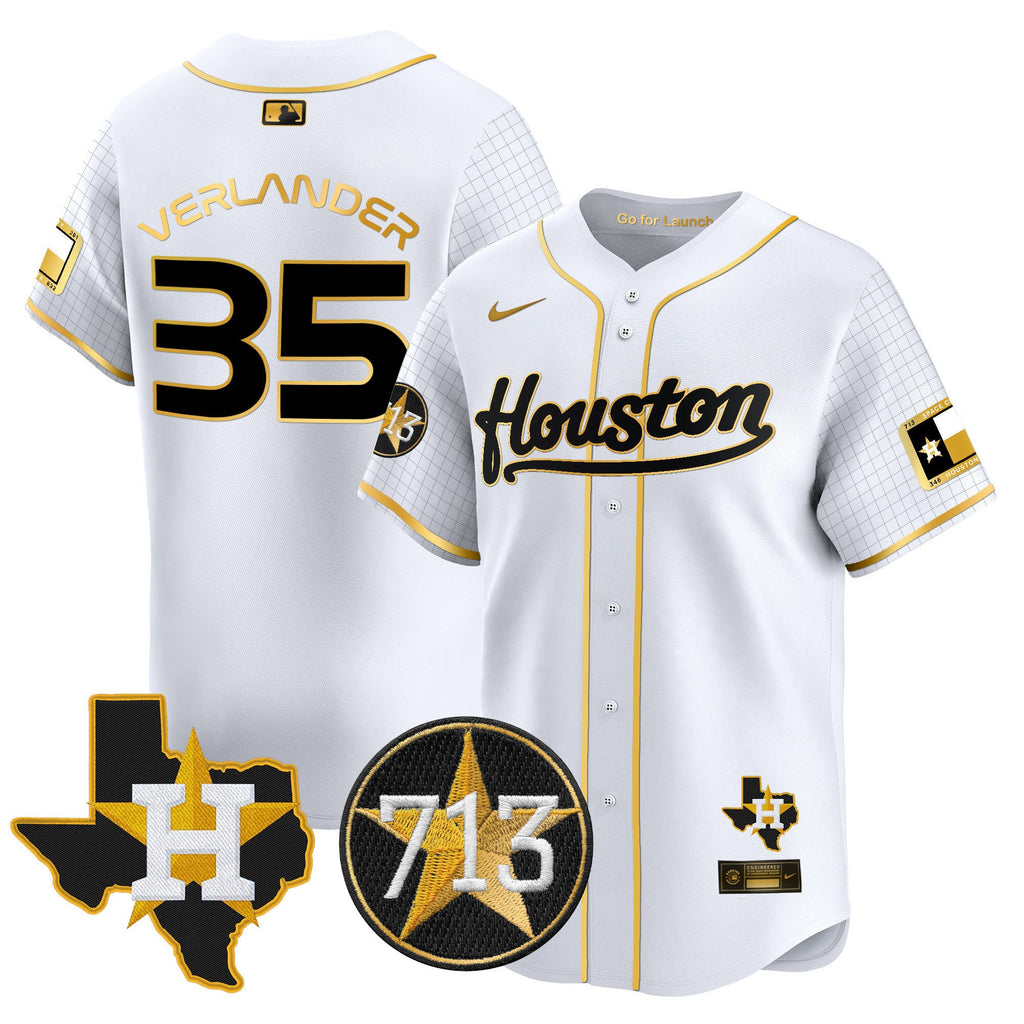 Men's Astros Space City 713 Patch Vapor Premier Limited Jersey - All Stitched