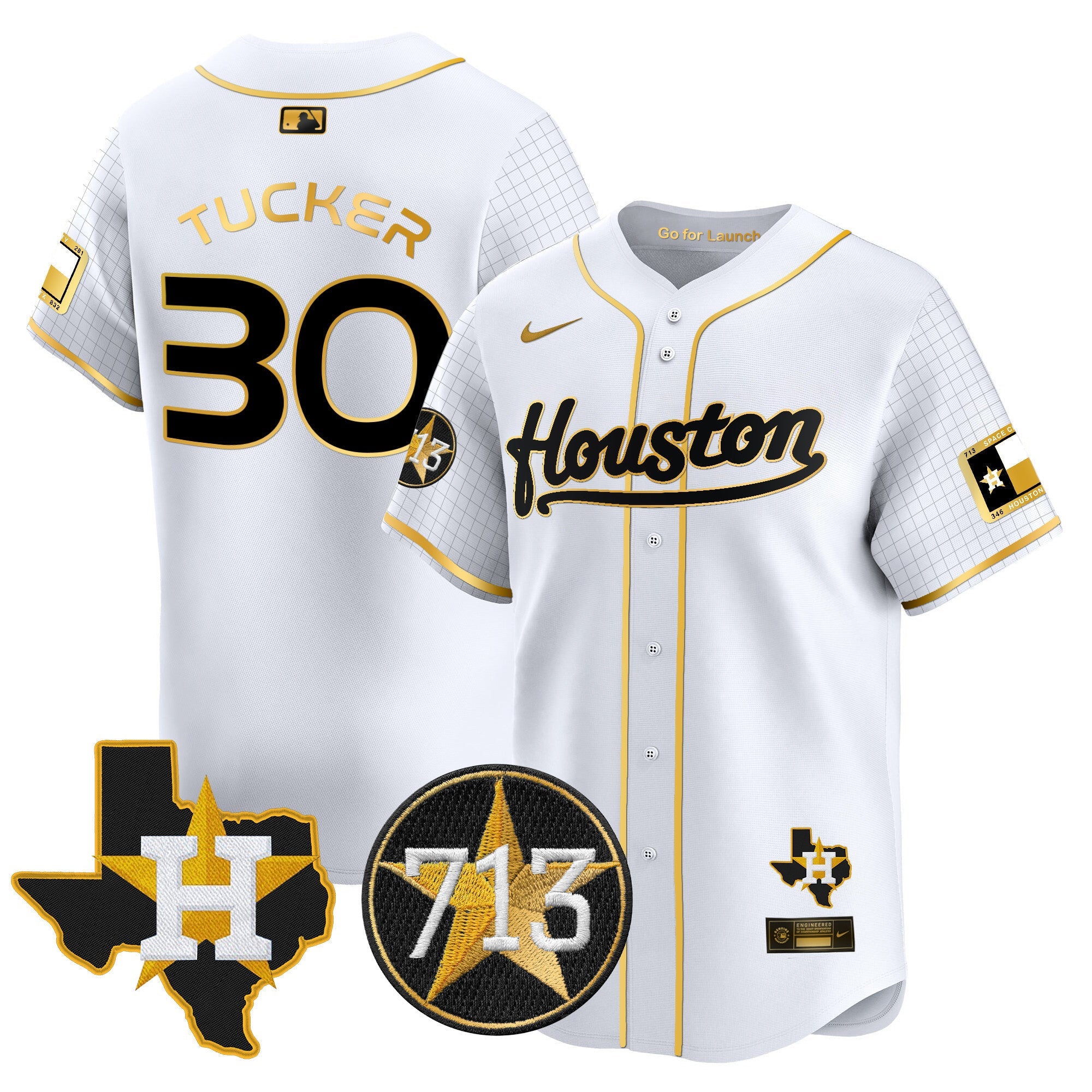 Men's Astros Space City 713 Patch Vapor Premier Limited Jersey - All Stitched
