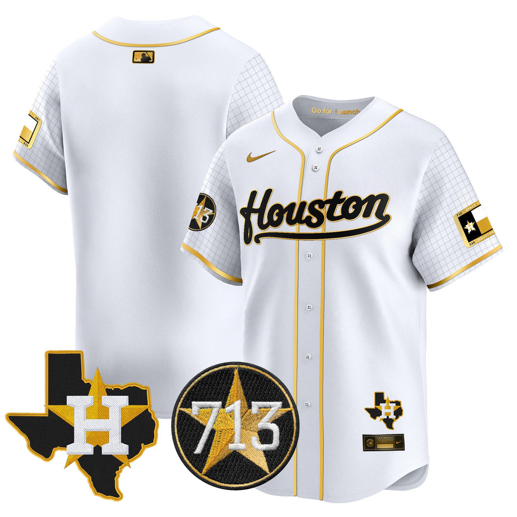 Men's Astros Space City 713 Patch Vapor Premier Limited Jersey - All Stitched