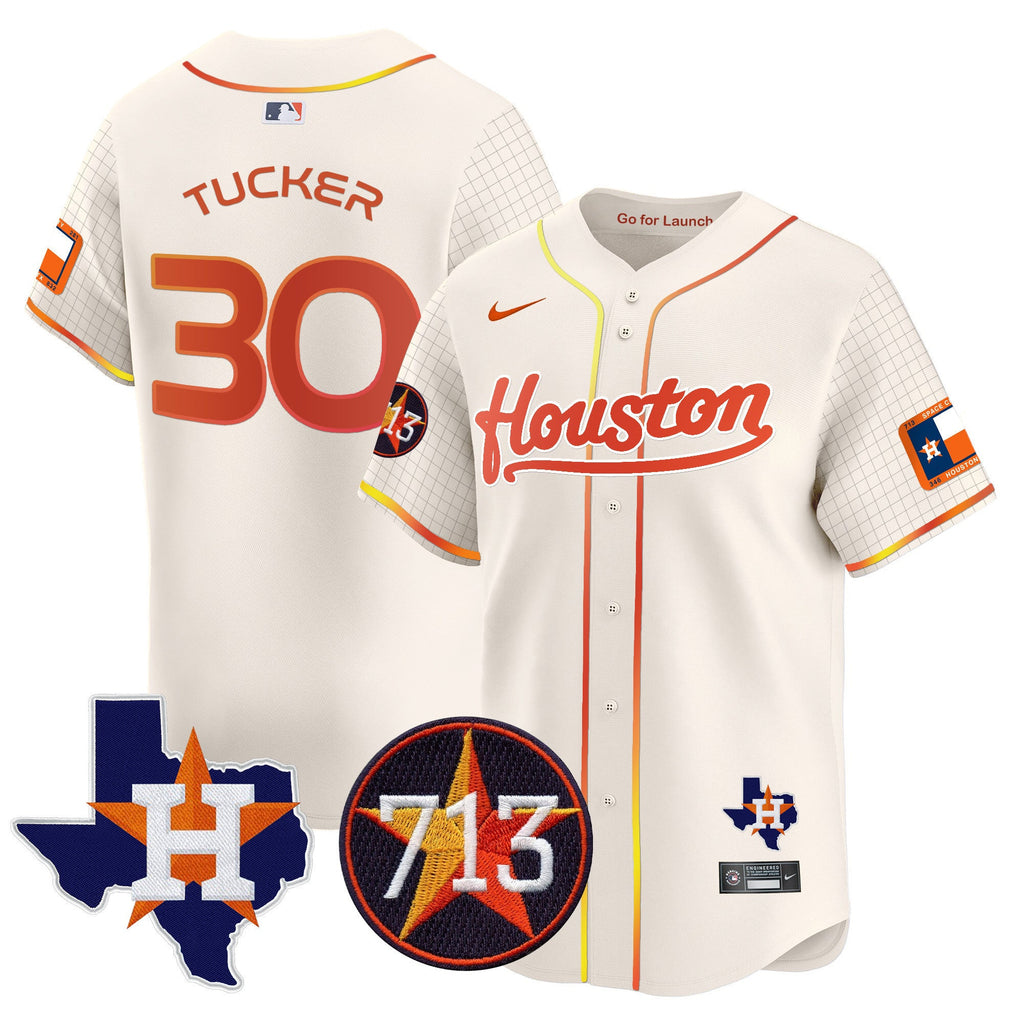 Men's Astros Space City 713 Patch Vapor Premier Limited Jersey - All Stitched