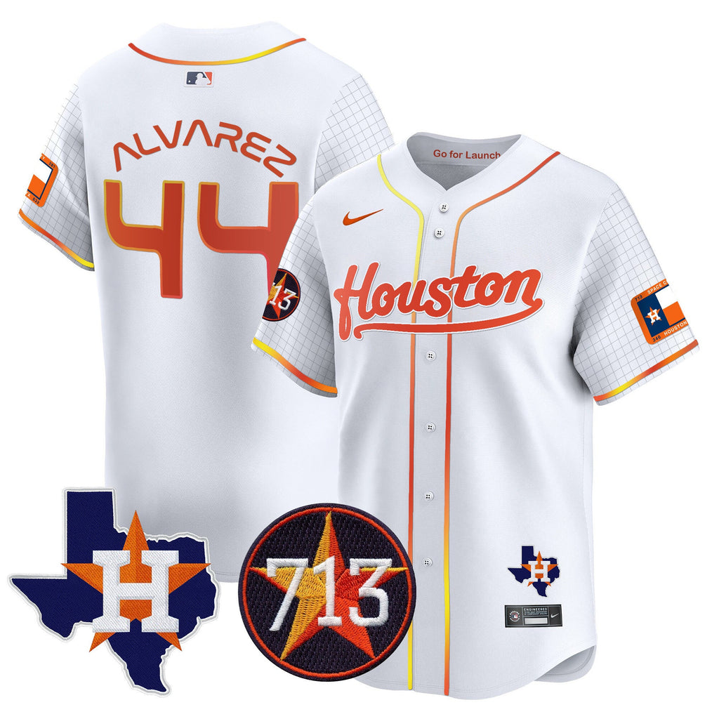 Men's Astros Space City 713 Patch Vapor Premier Limited Jersey - All Stitched