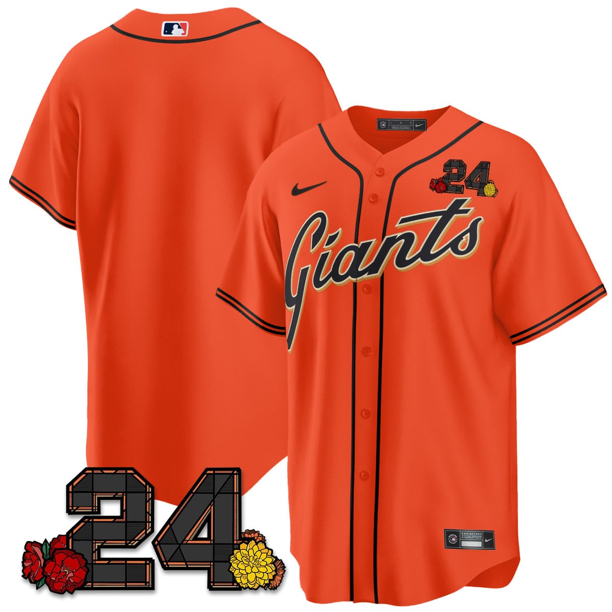 Women's San Francisco Giants 2024 Vapor Premier Limited Jersey - Willie Mays Patch