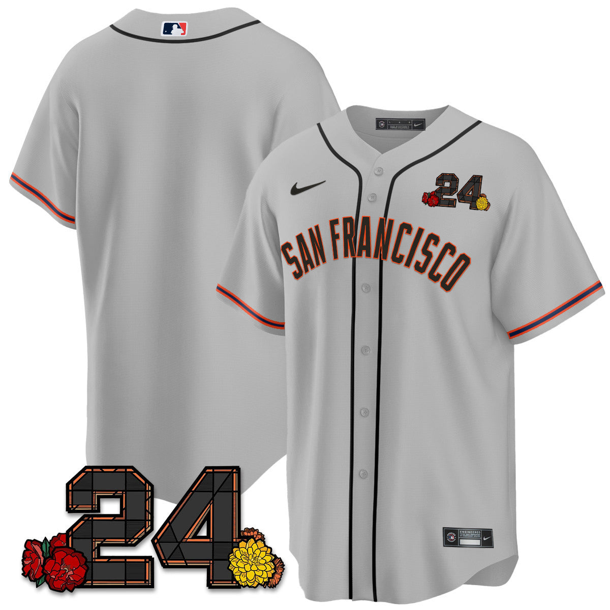 Women's San Francisco Giants 2024 Vapor Premier Limited Jersey - Willie Mays Patch