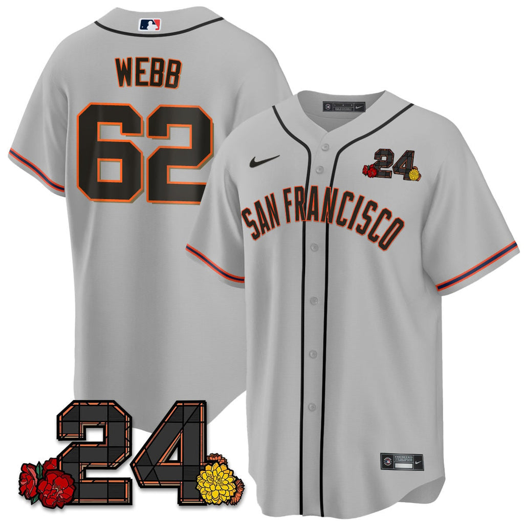 Men's San Francisco Giants 2024 Vapor Premier Limited Jersey - Willie Mays Patch
